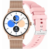 Smartwatch Damski GRAVITY GT12-3 Różowy Pasek Silikonowy + Bransoleta Różowe Złoto