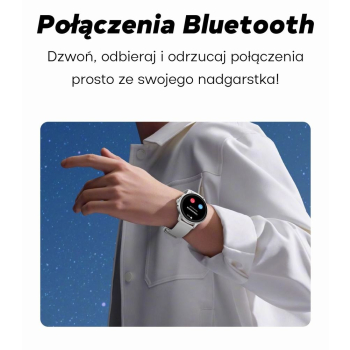 Smartwatch Damski GRAVITY GT12-3 Różowy Pasek Silikonowy + Bransoleta Różowe Złoto