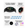 Smartwatch Damski GRAVITY GT12-4 Czarny Pasek Silikonowy + Bransoleta Różowe Złoto