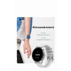 Smartwatch Damski GRAVITY GT12-4 Czarny Pasek Silikonowy + Bransoleta Różowe Złoto