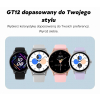 Smartwatch Damski GRAVITY GT12-4 Czarny Pasek Silikonowy + Bransoleta Różowe Złoto