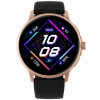 Smartwatch Damski GRAVITY GT12-4 Czarny Pasek Silikonowy + Bransoleta Różowe Złoto