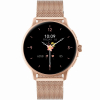Smartwatch Damski GRAVITY GT12-4 Czarny Pasek Silikonowy + Bransoleta Różowe Złoto