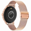 Smartwatch Damski GRAVITY GT12-4 Czarny Pasek Silikonowy + Bransoleta Różowe Złoto