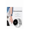 Smartwatch Damski GRAVITY GT12-5 Szary Pasek Silikonowy + Bransoleta Różowe Złoto