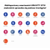 Smartwatch Damski GRAVITY GT12-5 Szary Pasek Silikonowy + Bransoleta Różowe Złoto