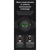 Smartwatch Damski GRAVITY GT12-5 Szary Pasek Silikonowy + Bransoleta Różowe Złoto
