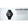 Smartwatch Damski GRAVITY GT12-5 Szary Pasek Silikonowy + Bransoleta Różowe Złoto