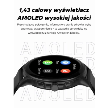 Smartwatch Damski GRAVITY GT12-5 Szary Pasek Silikonowy + Bransoleta Różowe Złoto