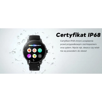 Smartwatch Damski GRAVITY GT12-5 Szary Pasek Silikonowy + Bransoleta Różowe Złoto