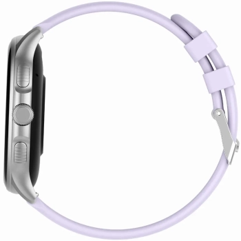 Smartwatch Damski GRAVITY GT12-6 Fioletowy Pasek Silikonowy + Srebrna Bransoleta