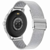 Smartwatch Damski GRAVITY GT12-7 Czarny Pasek Silikonowy + Srebrna Bransoleta
