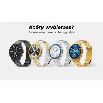 Smartwatch Męski GRAVITY GT16-1 Gold / Złota Bransoleta