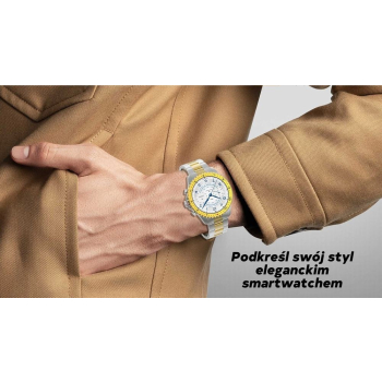 Smartwatch Męski GRAVITY GT16-1 Gold / Złota Bransoleta