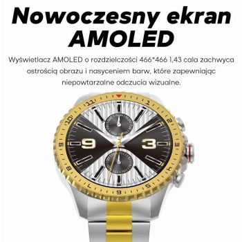 Smartwatch Męski GRAVITY GT16-2 Black / Czarna Bransoleta