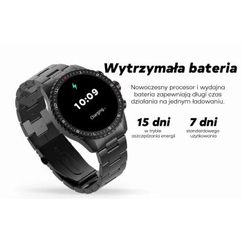 Smartwatch Męski GRAVITY GT16-2 Black / Czarna Bransoleta