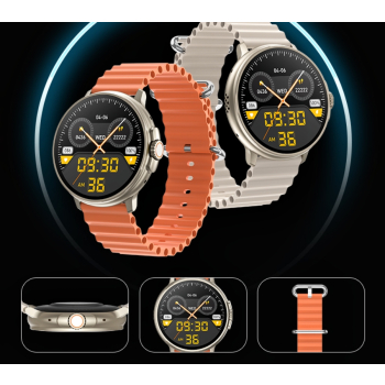 Smartwatch RUBICON RNCF15 Tytan/Orange SMARUB258