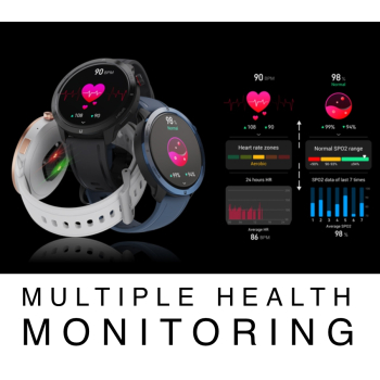 Smartwatch Męski RUBICON RNCF14 Black SMARUB250