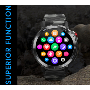Smartwatch Męski RUBICON RNCF08 Black/Moro SMARUB232