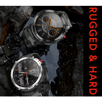 Smartwatch Męski RUBICON RNCF08 Black/Moro SMARUB232