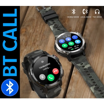 Smartwatch Męski RUBICON RNCF08 Black/Moro SMARUB232
