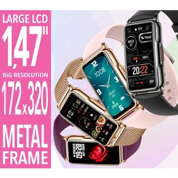 Smartwatch Damski RUBICON RNCF04 Black SMARUB227