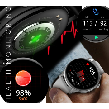 Smartwatch Damski RUBICON RNCF10 Silver/Grey SMARUB238
