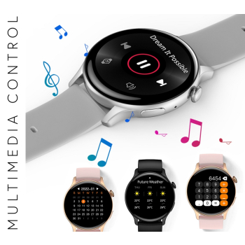 Smartwatch Damski RUBICON RNCF10 Silver/Grey SMARUB238