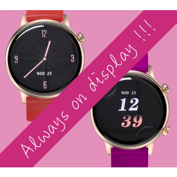 Smartwatch Damski RUBICON RNCF09 Rose Gold/Pink SMARUB234