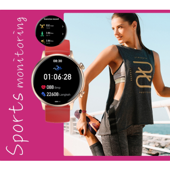 Smartwatch Damski RUBICON RNCF09 Rose Gold/Pink SMARUB234