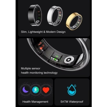Smart Ring RUBICON R2 Silver SIZE-7(US) SMARUB319