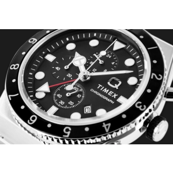 Zegarek Męski TIMEX Q Timex 3-Time Zone Chronograph TW2V69800 + BOX