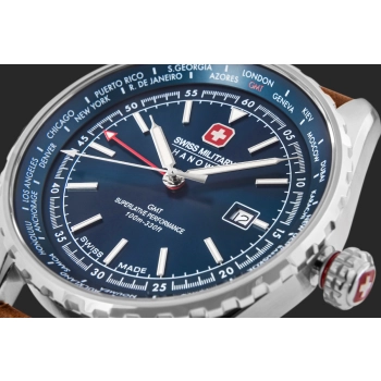 Zegarek Męski SWISS MILITARY HANOWA Afterburn GMT SMWGB0003202 + BOX