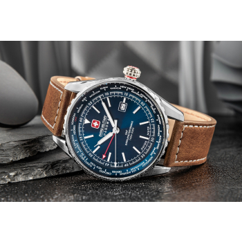 Zegarek Męski SWISS MILITARY HANOWA Afterburn GMT SMWGB0003202 + BOX