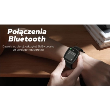 Smartwatch Męski GRAVITY GT18-6 Czarny Pasek Silikonowy + Granatowy Pasek