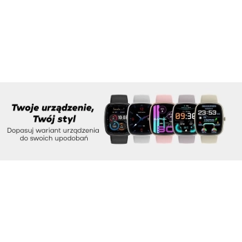 Smartwatch Męski GRAVITY GT18-6 Czarny Pasek Silikonowy + Granatowy Pasek