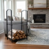 Stojak na drewno kominkowe regał metalowy akcesoria do kominka