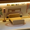 Domek dla lalek drewniany mebelki 78cm róż LED