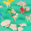 Dinozaury wykopaliska jajko dinozaura 12 figurek zestaw archeologiczny