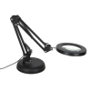 Lampka na biurko biurkowa LED z lupą szło powiększające obrotowy wysięgnik 2 sposoby mocowania
