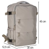 Plecak podróżny turystyczny bagaż szary 45x30 cm