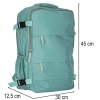 Plecak podróżny turystyczny bagaż zielony 45x30 cm