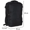 Plecak podróżny turystyczny bagaż czarny 45x30 cm