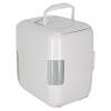 Lodówka turystyczna elektryczna samochodowa mini na jedzenie kosmetyki grzanie chłodzenie 2w1 4L biała