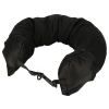 Poduszka turystyczna podróżna rogal zagłówek na szyję schowek do wypełnienia czarna