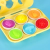 Układanka edukacyjna sorter dopasuj kształty jajka montessori owoce warzywa 6szt
