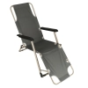 Leżak ogrodowy LUARO fotel składany turystyczny z poduszką szary
