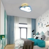 Lampa LED sufitowa plafon do pokoju dziecięcego ściemniana LUMELA + pilot chmurka niebieska