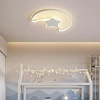 Lampa LED sufitowa plafon do pokoju dziecięcego ściemniana LUMELA + pilot księżyc biała