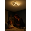 Lampa LED sufitowa plafon do pokoju dziecięcego ściemniana LUMELA + pilot księżyc biała
